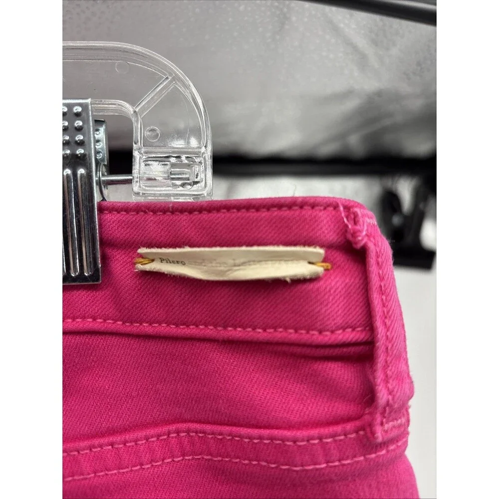 Pilcro and The Letterpress Anthropologie Women's Pink Stet Denim Shorts Size 31 - Picture 5 of 7